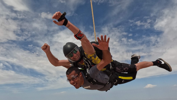 Skydiving experience at Palm Jumeirah, Dubai, UAE
