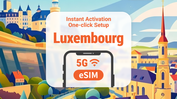Luxembourg 5G eSIM | Dual Network Coverage | Supports ChatGPT & TikTok | 1–30 Days | Instant QR