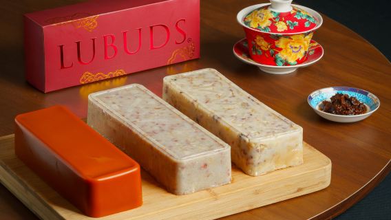 [10% de descuento] LUBUDS | Pasteles de Año Nuevo | Pastel de arroz glutinoso con jengibre, azúcar moreno y leche de coco/Pastel de rábano con vieiras y carne curada/Pastel de taro con vieiras y carne curada | Recogida en varias sucursales