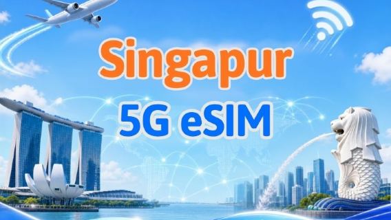 Singapur 5G eSIM | Compatible con TikTok y Google Maps | Plan diario / Plan de datos total | 1–30 días | Facturación cada 24 horas | Código QR