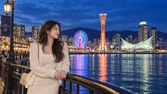 [Late Departure] Kobe Night View Tour:Rokko Garden Terrace + Kitano Ijinkan-Gai from Osaka