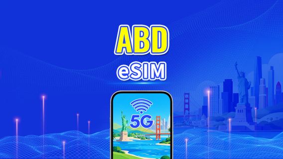 ABD 5G eSIM | Çoklu ağ kapsama alanı | Günlük/Toplam Veri Paketi | 1–30 Gün | 24 Saatlik Faturalandırma | QR Kod