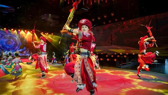 Qianhu Miao Banquet in Guizhou · Xijiang nicht-materielles Kulturerbe Ästhetik-Essenserlebnis (Miao-Epos-Bankett + szenische Darbietung + folkloristische Interaktion + Lusheng-Gesang und Tanz)