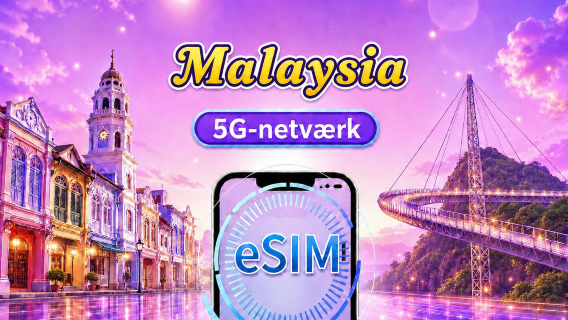 Malaysia 5G eSIM | Understøtter Google Maps/Chat GPT | Daglig pakke/Datapakke | 24 timers fakturering | 1-30 dage | QR-kode