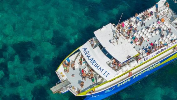 Cap Norfeu: Excursión de 2 horas en barco con fondo de cristal desde Rosas o Santa Margarita
