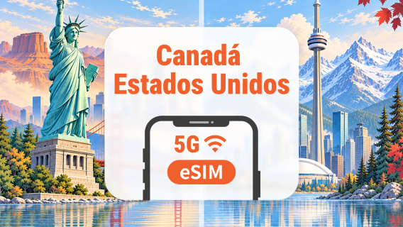 EUA · Canadá 5G eSIM | IP local dos EUA · All AI & TikTok | 1–30 dias | Código QR