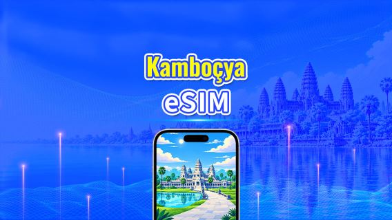 Kamboçya 4G eSIM | Çift Şebeke | Günlük/Toplam Veri Paketi | 1–30 Gün | 24 Saatlik Faturalandırma | QR Kod