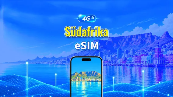 Südafrika 4G eSIM | Tägliches/Gesamt-Datenpaket | 1–30 Tage | 24-Stunden-Abrechnung | QR-Code