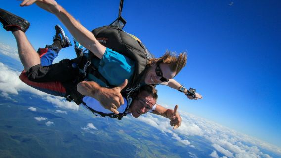 Parachuting from 15,000 feet in Byron Bay