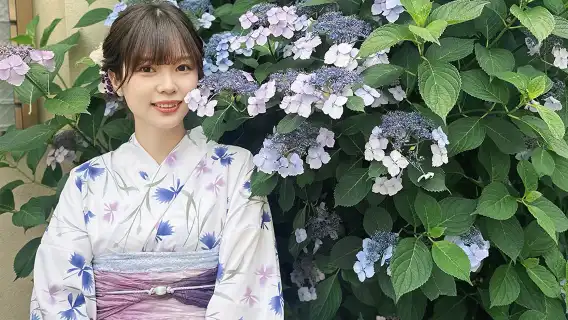 日本東京淺草寺蕾絲/振袖/浴衣和服租賃和服體驗簡易髮型配飾齊全 跟拍攝影 琉璃