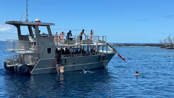 빅 아일랜드: 캡틴 쿡과 함께 파워 카타마란에서 스노클링과 점심 식사