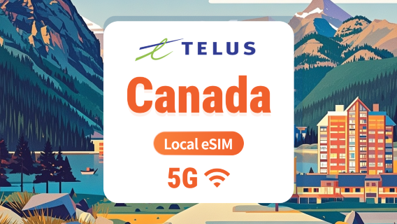 Canada TELUS 5G eSIM | Local IP with Low Latency | 30 Days 75GB + Unlimited Local Calls & SMS + 1000 Minutes International Calls | Instant QR