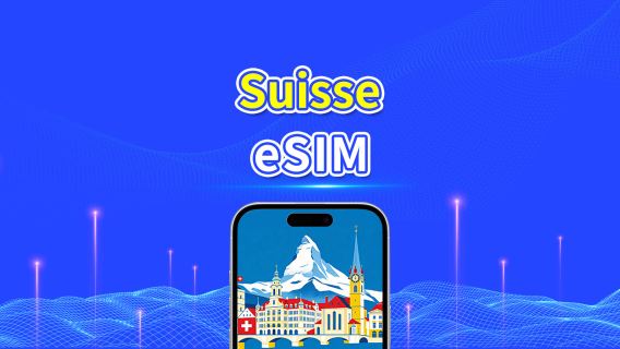 eSIM de la Suisse | 5G/4G | Forfait de données quotidien/total | 1-30 jours | Facturation 24h/24 | code QR