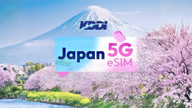 [KDDI Япония] 5G eSIM · 100 ГБ/день · Доступна точка доступа · SIM-карта не требуется · Ежедневный трафик/тарифный план · Ежедневная оплата · 3-30 дней · QR-код