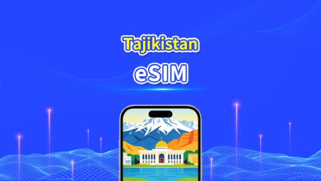 eSIM Tajikistan | 4G | Pakej Data Harian/Total | 1–30 hari | Pengebilan 24 Jam | Kod QR