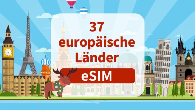 5G eSIM in 37 europäischen Ländern | Tages-/Vollzeitpaket | 1–30 Tage | Tägliche Abrechnung | QR-Code