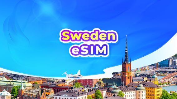 Svezia eSIM 5G | Pacchetto giornaliero/dati | Addebito ogni 24 ore | Codice QR