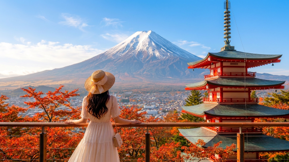 Excursion d'une journée pour admirer les érables du mont Fuji · Parc Asama Arakurayama · Lac Kawaguchi · Huit Mers d'Oshino