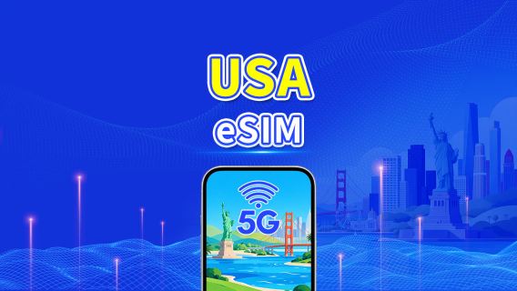 USA 5G eSIM | Multitäckning | Dagligt/totalt datapaket | 1–30 dagar | 24-timmars debitering | QR-kod