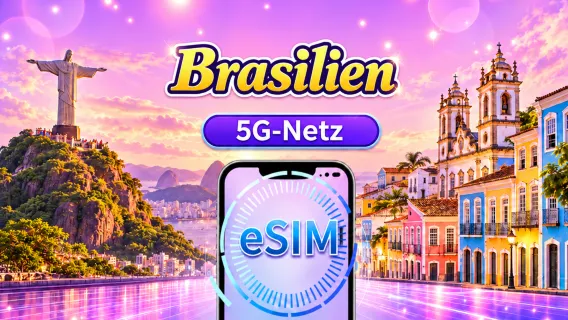 Brasilien | 5G/4G eSIM | Tagespaket/Datenpaket | 1-30 Tage | 24-Stunden-Abrechnung | QR code