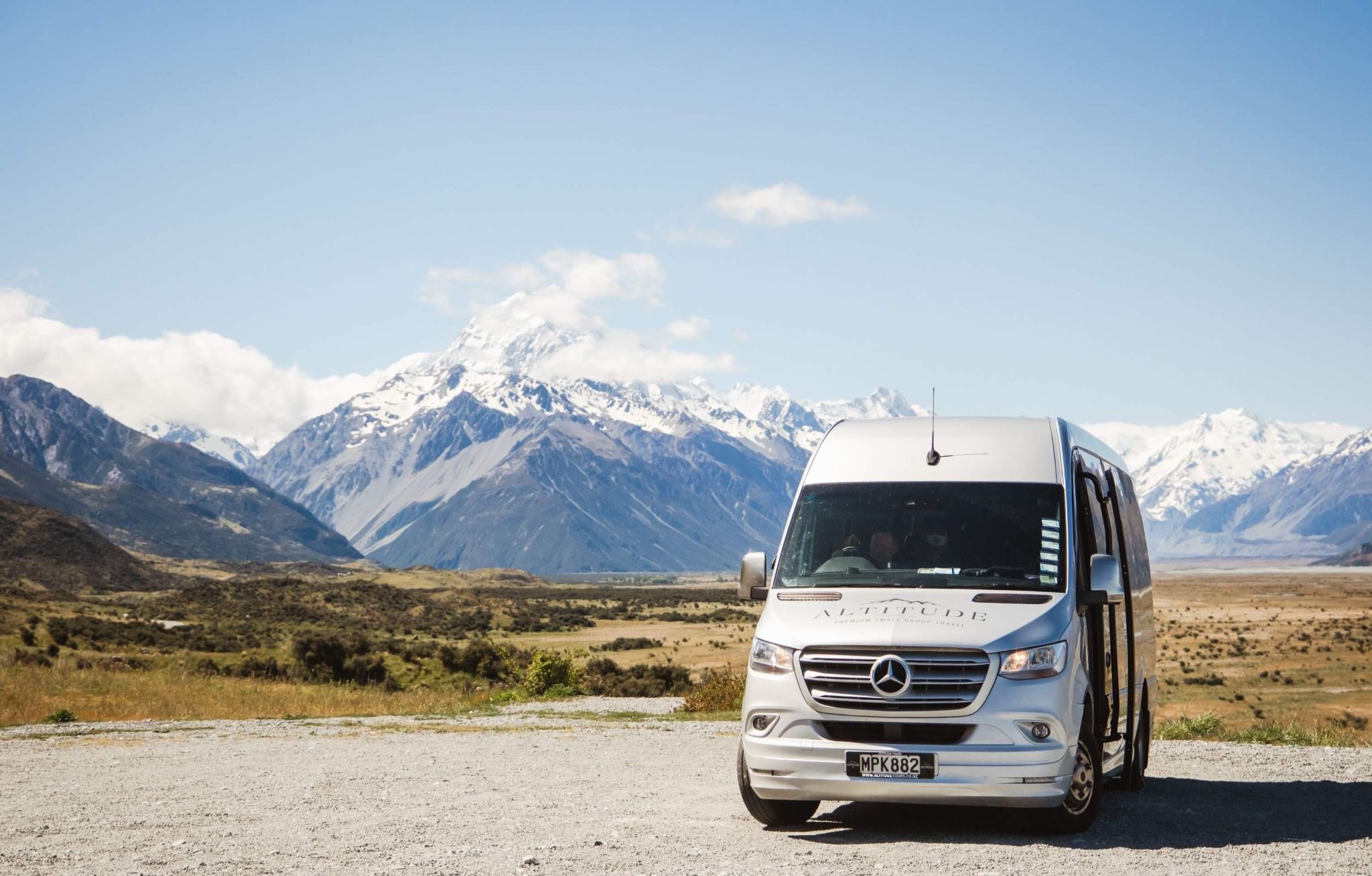 Queenstown-Mount Cook Tagesausflug [Mercedes-Transfer inklusive Mount Cook Veranstaltungszeit]