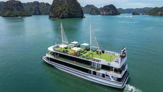 From Hanoi: Halong Bay 5-Star Cruise with Sung Sot Cave, Kayaking, Sunset, Buffet