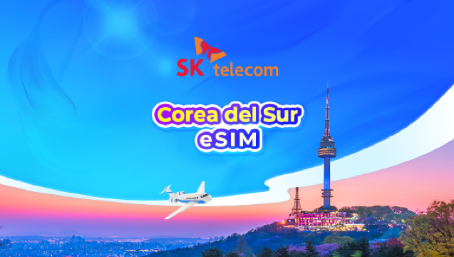 eSIM de SKT para Corea del Sur | Datos ilimitados + número de teléfono 010 | De 1 a 90 días | Facturación de 24 horas | Código QR