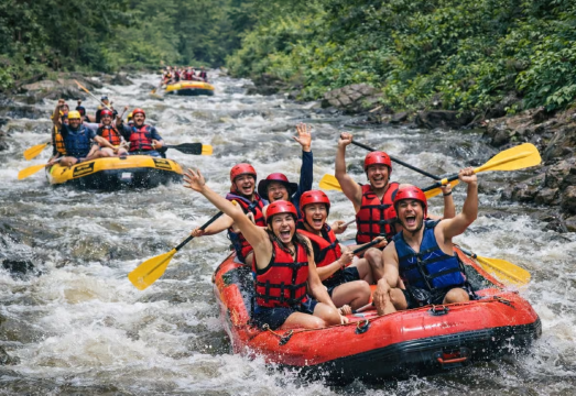 Phuket Phang Nga Bay Rafting Day Tour: ATV + Bamboo Rafting + Ziplining in the Jungle + Elephant Riding