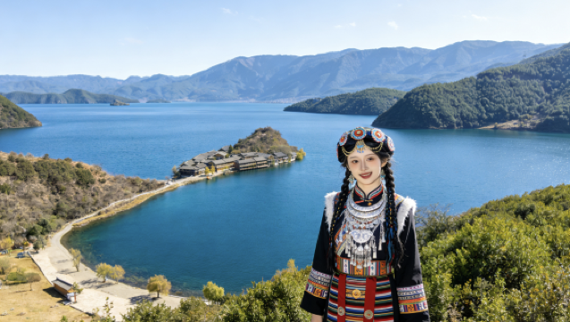 ลี่เจียง จุดชมวิวทะเลสาบโกว [ทัวร์กลุ่ม 8-14 คน + ของแท้ + ชมวิวรอบทะเลสาบ + เรือท้องแบน] ทัวร์ 1 วัน