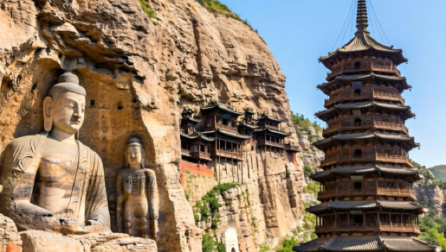 Lawatan sehari ke Kuil Gantung Datong + Pagoda Kayu Daerah Ying dengan Sewaan Peribadi/Kongsi Kenderaan [Pakej Persendirian - Lawatan Bebas]