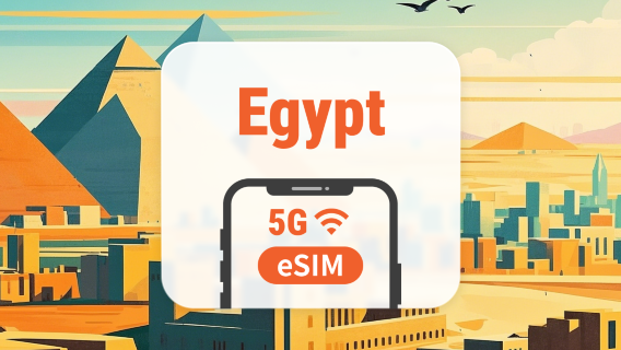 Egypte 5G eSIM | Dubbel Netwerk • AI & TikTok | 1–30 Dagen | QR-code