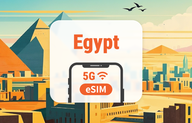 Egipto 5G eSIM | Doble Red • Apps de IA y TikTok | 1–30 Días | Código QR