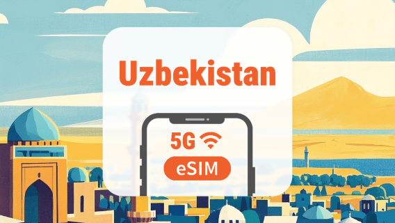 Uzbekistan 5G eSIM | Kaksoisverkko • Kaikki AI & TikTok | 1–30 päivää | QR-koodi