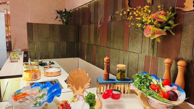 Jantar buffet no Taste Restaurant do Hotel StarWorld Macau