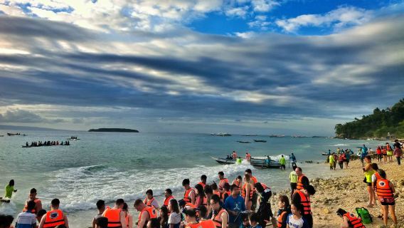 Plongée avec les requins-baleines d'Oslob et baignade aux chutes de Tumalog