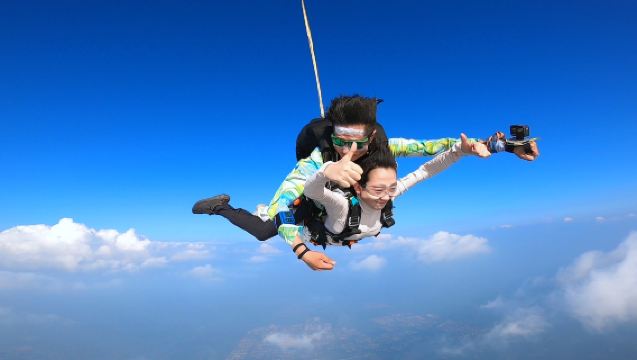 浙江安吉高空跳傘千島湖蘇州無錫跳傘【超長自由落體+高空觀光+教練1V1帶跳+美美出片+影片剪輯】