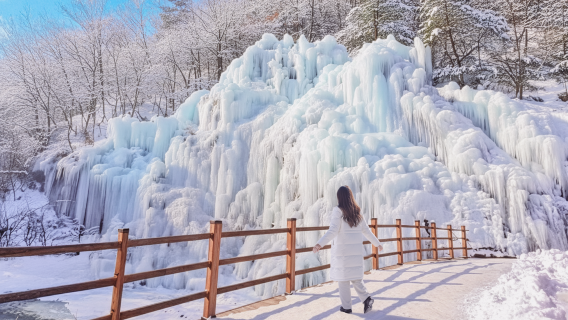 Eobi Ice Valley+Nami Island+Hanbok & Kimbap Experiences One Day Tour from Seoul