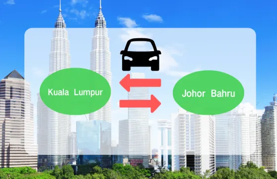 吉隆坡市區與新山之間的點對點私家車接送