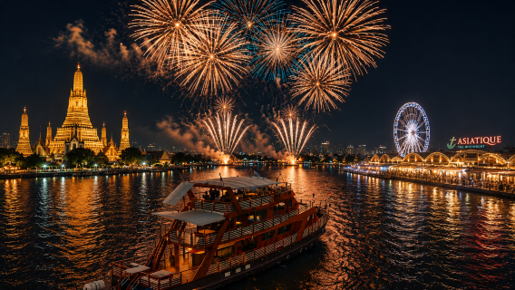 Bangkok: Pruek Wooden Yacht Dinner Cruise Chao Phraya River