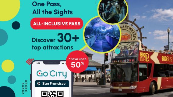Go City サンフランシスコ周遊パス【公式直営/20以上の人気観光スポット/フィッシャーマンズワーフ/カリフォルニア科学アカデミー含む】San Francisco All-Inclusive