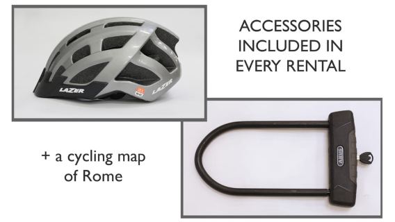 Roma: Alquiler de bicicletas eléctricas con casco y candado en U