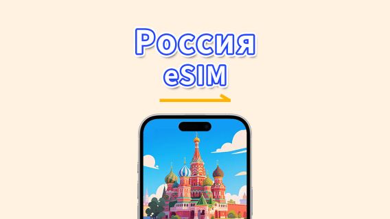 Россия eSIM | 4G | Суточный пакет/Полный пакет данных | 1–30 дней | Посуточная тарификация (24 ч) | QR код