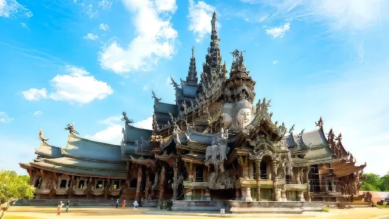 Depart from Bangkok: The Sanctuary of Truth + Nong Nooch Tropical Garden + General Hill Observation Deck + Pattaya Beach one-day tour