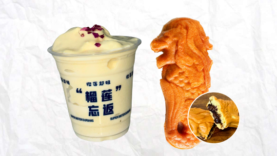 Package: Durian Mousse + Chocolate Merlion Cake