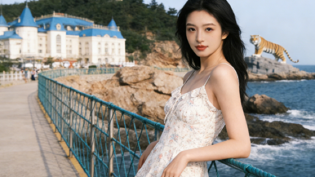 大連虎海岸埠頭景勝地の旅フォト【【即日現像】フォト撮影、ファミリーフォト、カップル、親友、子供撮影、家族の旅行メモリー】