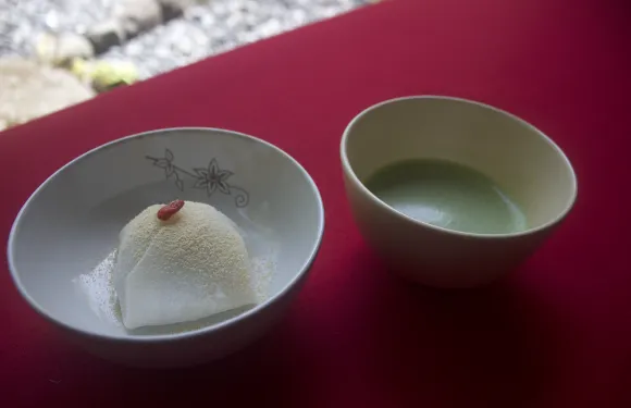 京都宇治 寶善院 坐禪體驗與精進甜點『寺院芝麻布丁』