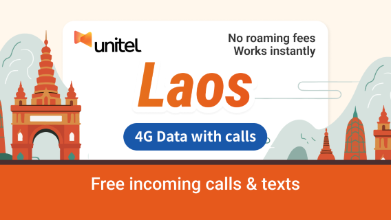 Laos Unitel Local eSIM | 10 dagen supersnel internet + bellen en sms'en | Installatie met één klik | QR-code