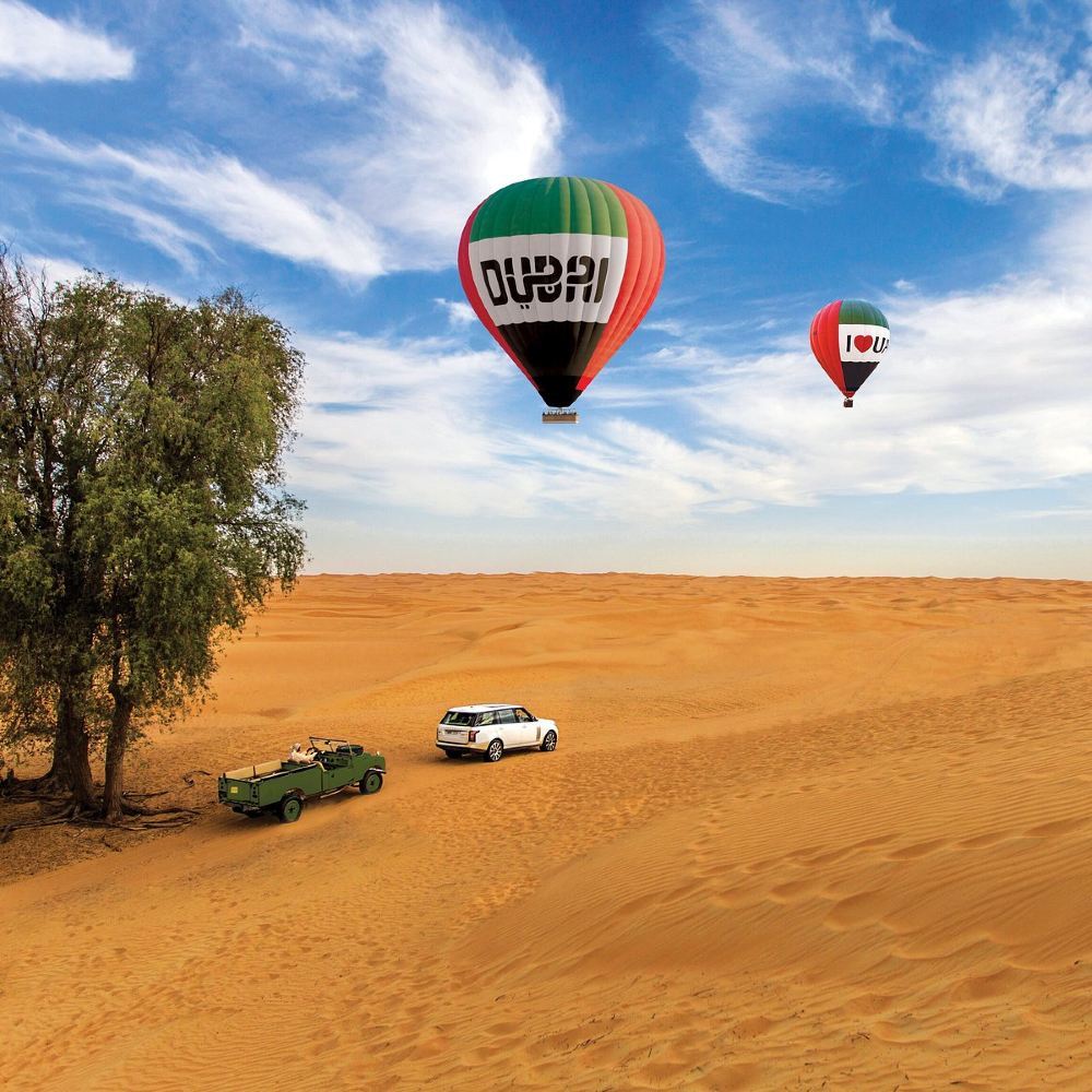 Hero Balloon Flights| Luxury Sunrise Hot Air Balloon with Land Rover, Michelin-starred breakfast