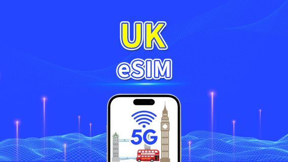 UK eSIM | 5G/4G | Daily/Total Data Package | 1–30 days | 24-Hour Billing | QR code