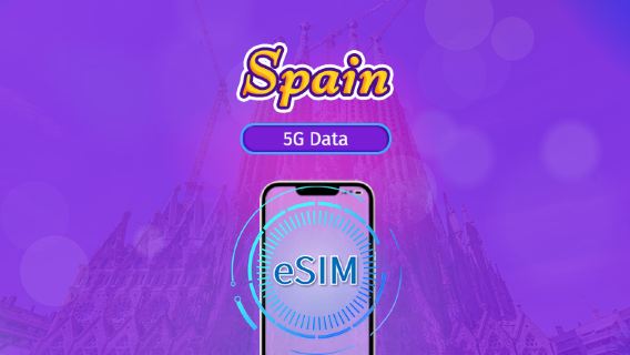 Spain | 5G/4G eSIM | Total Package | 24H Billing | 7-30 days | QR code